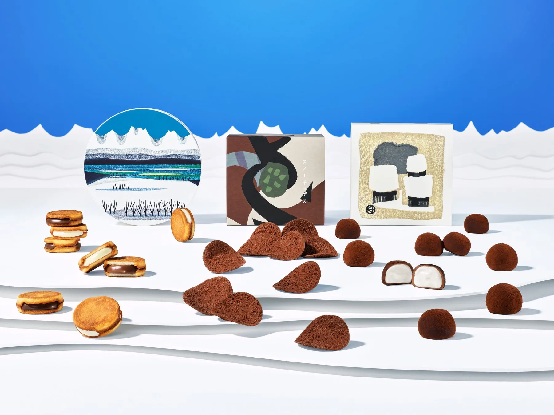 SNOWSブランドの冬季限定スイーツの詰め合わせ