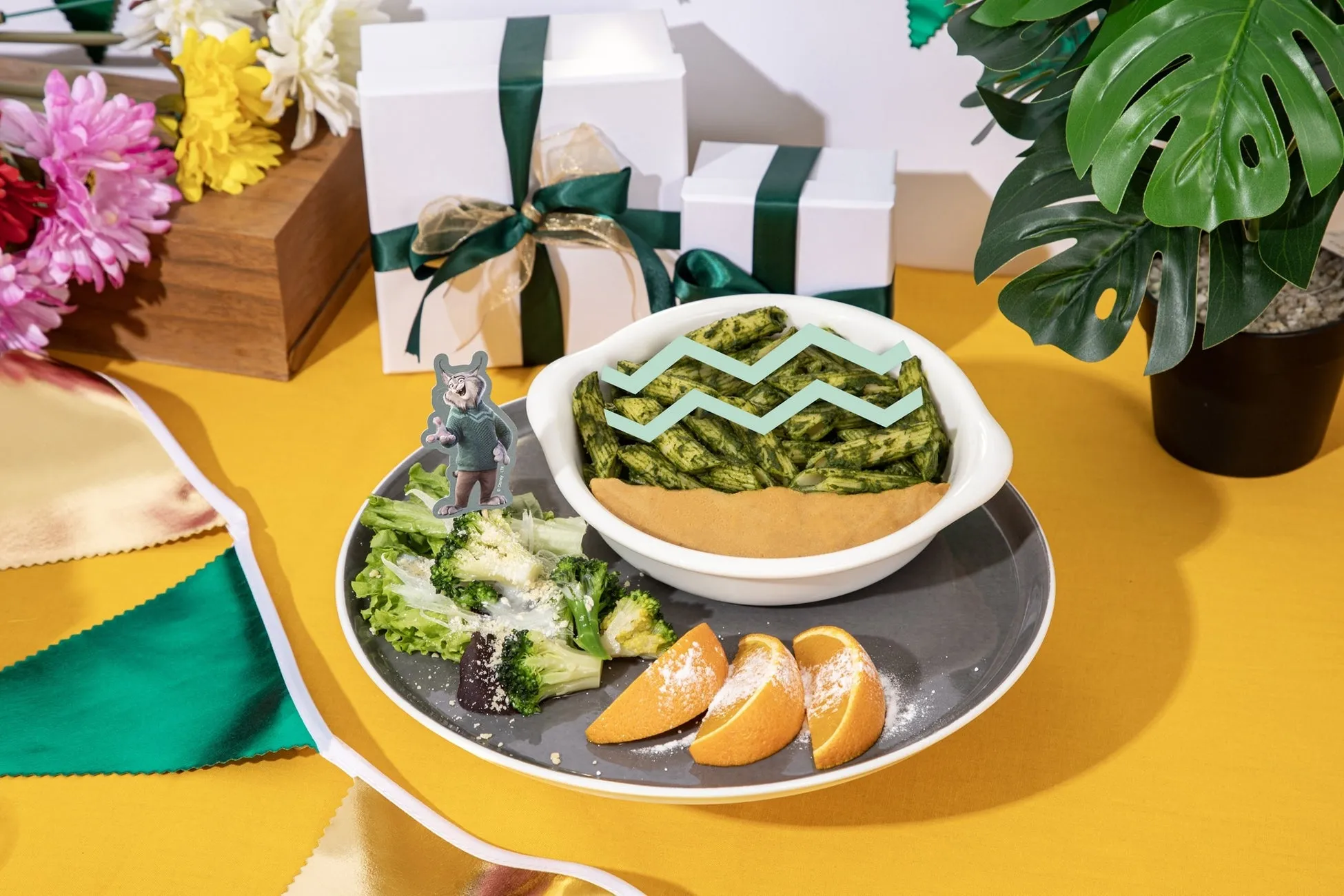 表参道限定、パウバートスピナッチパスタプレート