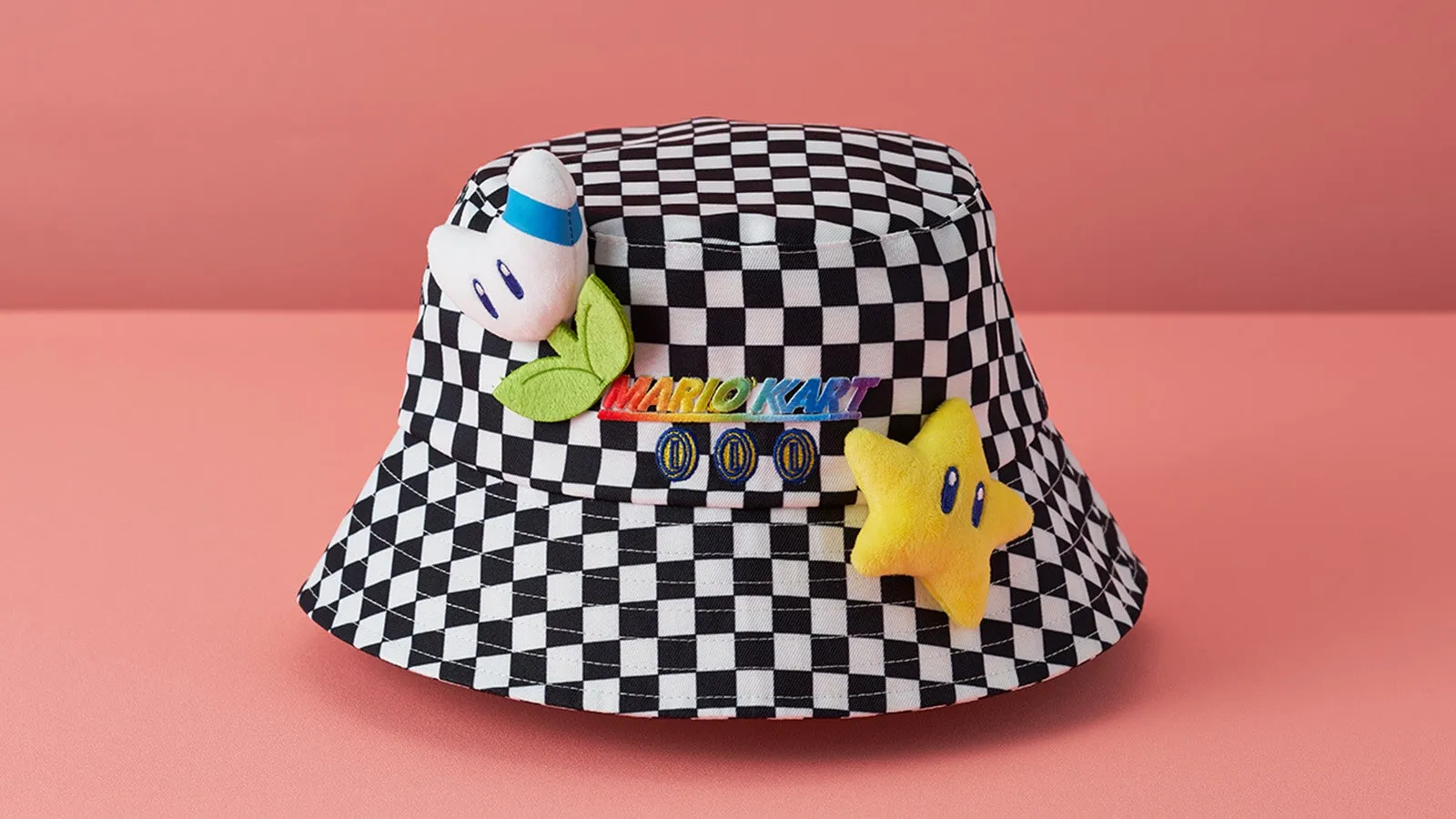 チェッカーパターンのバケットハット マリオカート