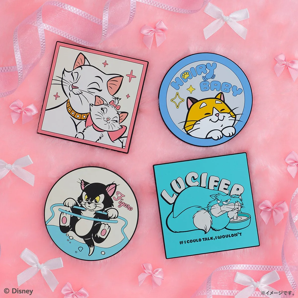 F賞 ラバーコースター 全4種 猫たちの愛らしいポーズを切り取ったラバーコースター