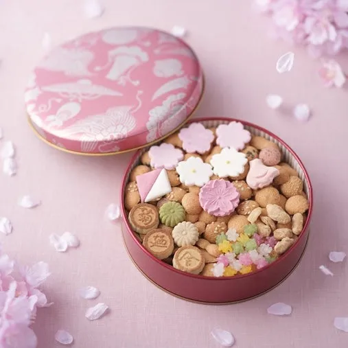 春限定の和風クッキー、冨貴寄 桜色缶【銀座 菊廼舎】