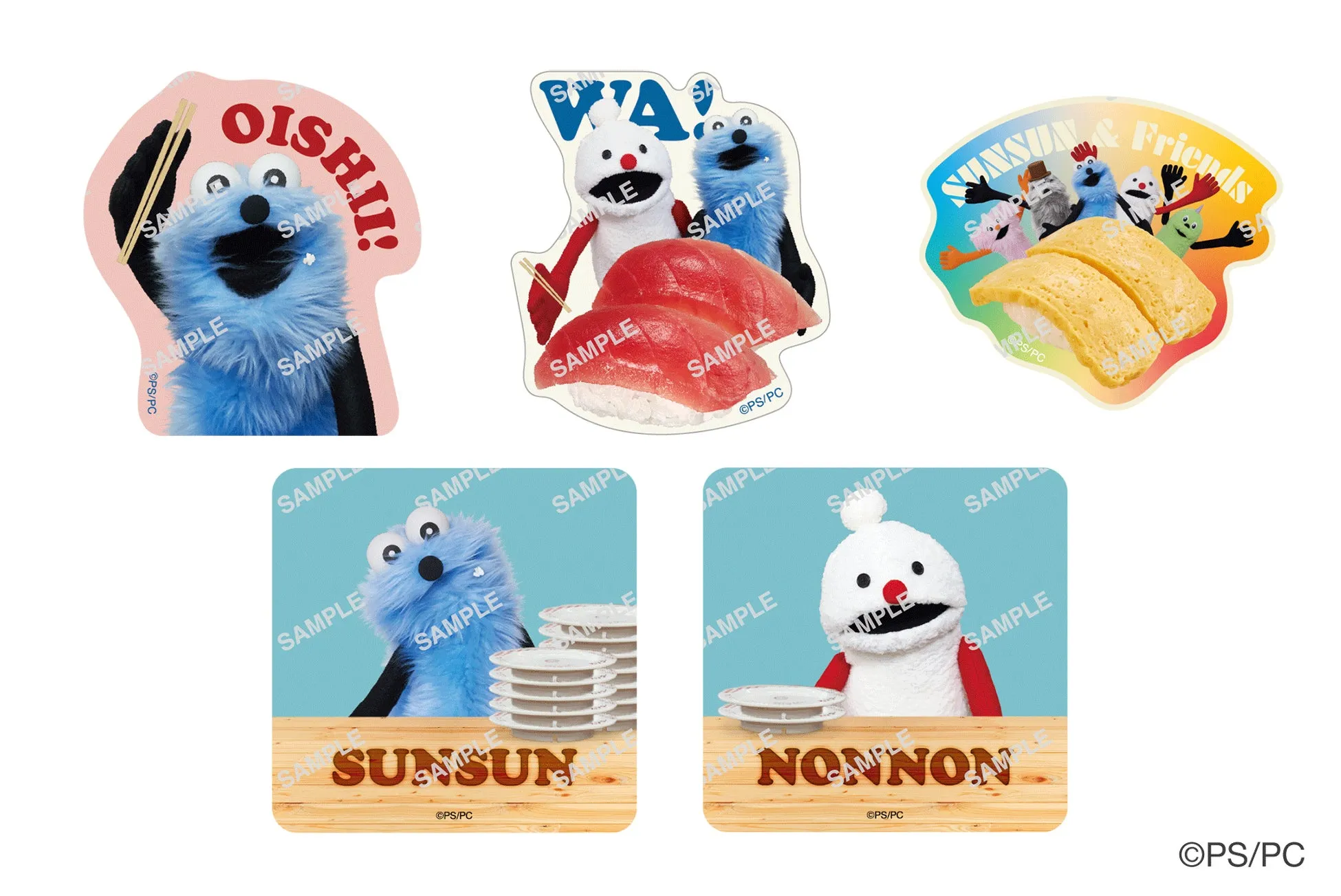 コラボ限定ステッカー全5種のイメージ