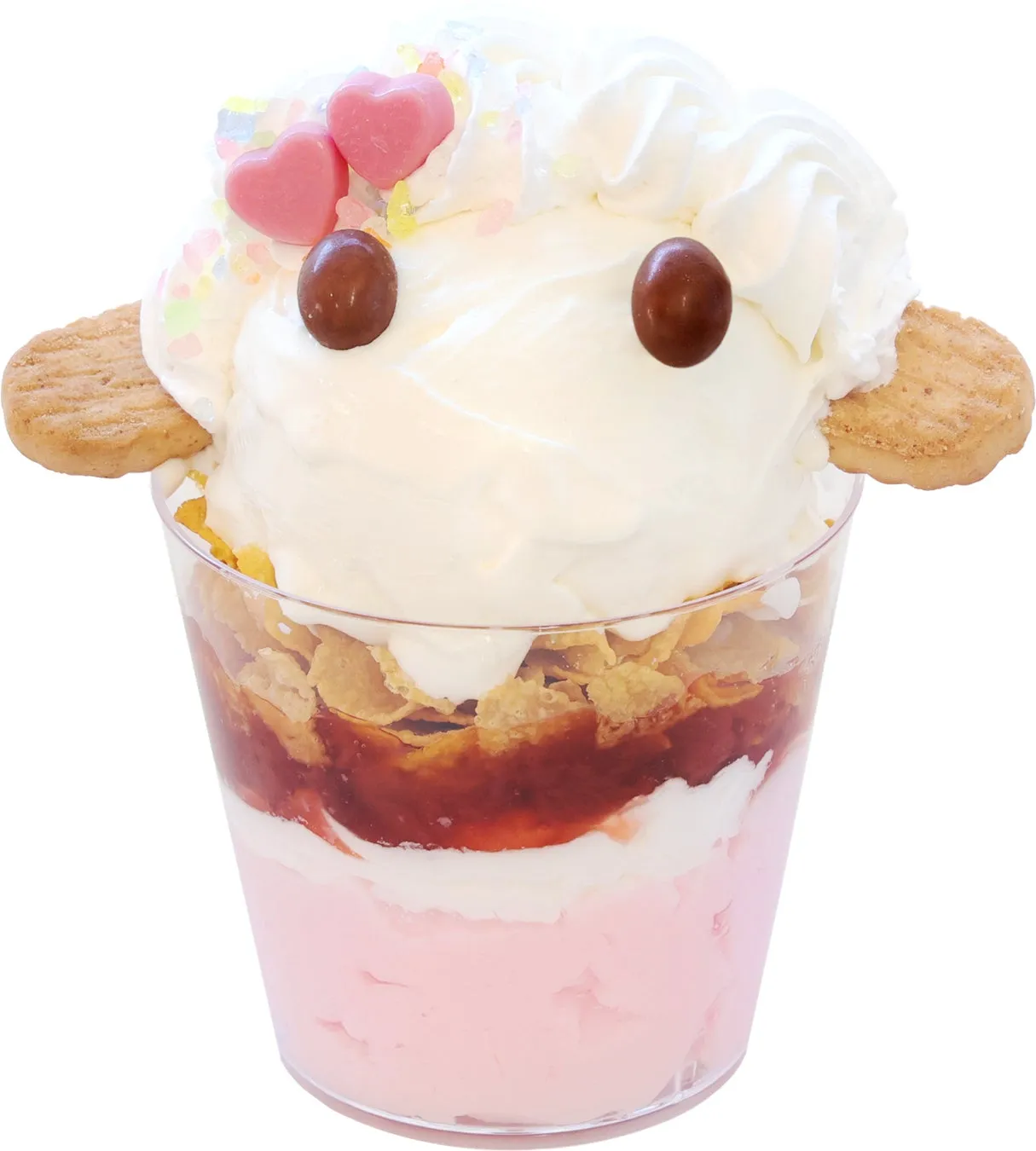 羊の顔を模したデザート