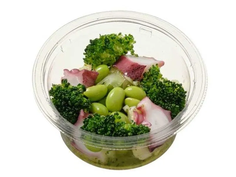 たことブロッコリー 手摘みバジルのサラダのパッケージ写真