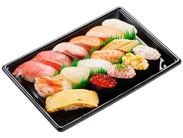 バラエティ16貫セット1人前の寿司盛り合わせ