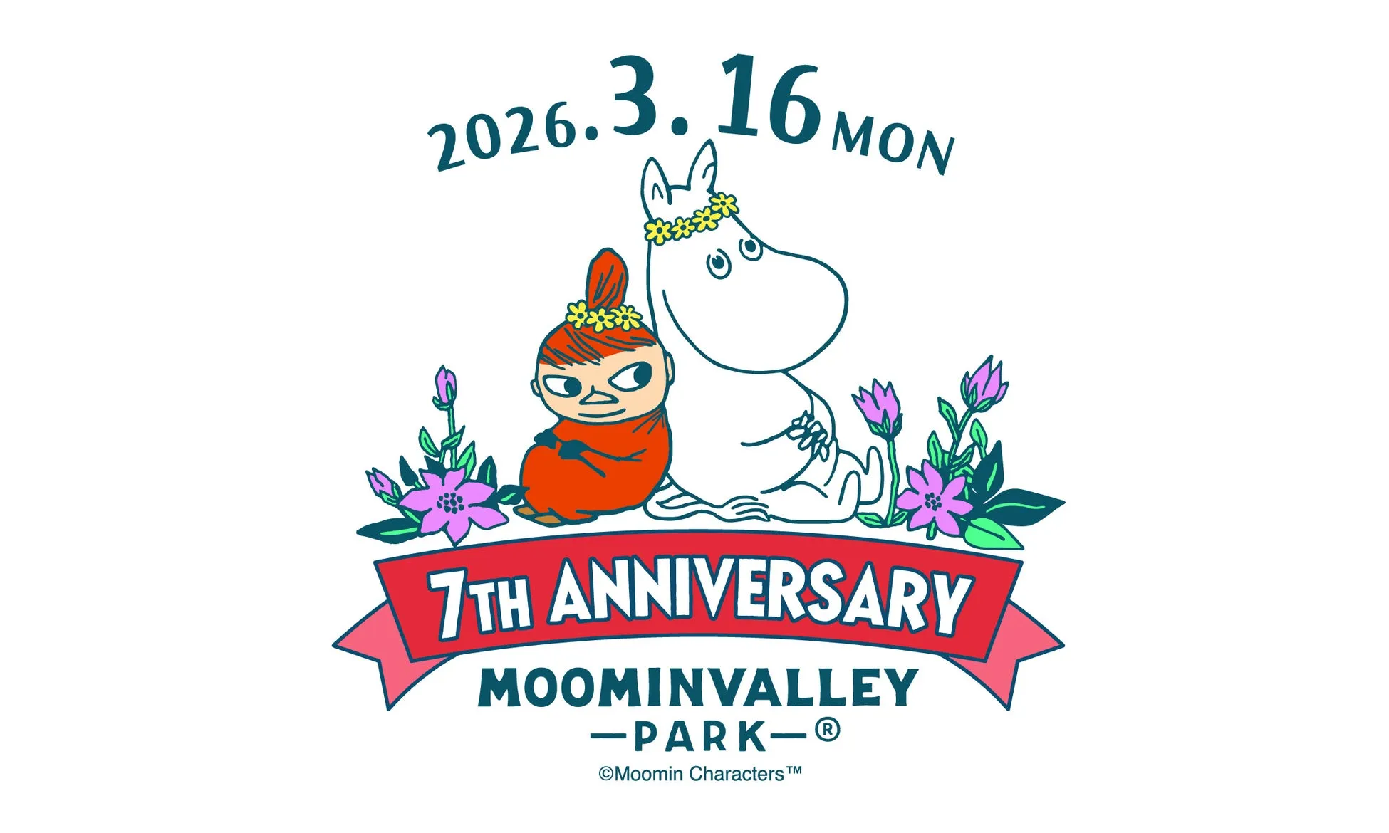 ムーミンバレーパーク7周年記念ロゴ