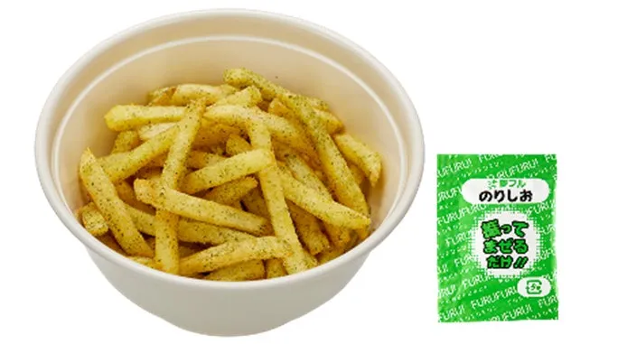 かっぱの丼ふりポテトのりしお　店舗内で揚げたフライドポテト