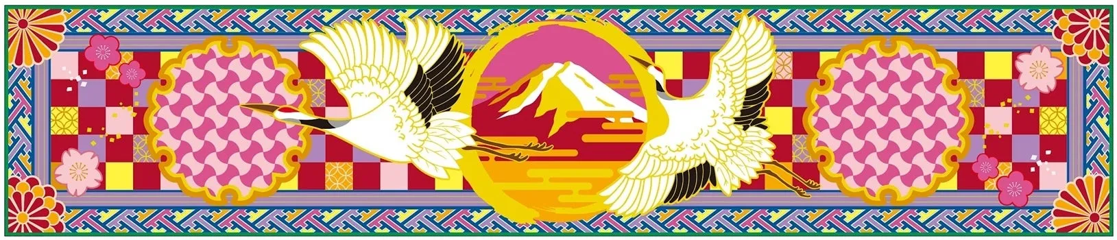 和柄フラワーカーペット