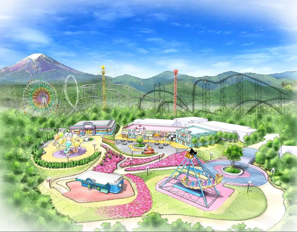 富士急ハイランドの新エリア「サンエックス パラダイス」のイメージイラスト
