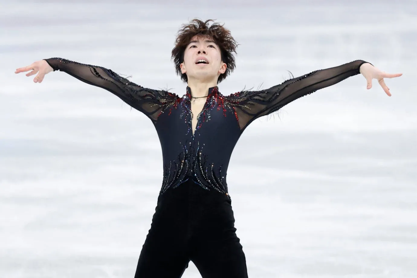 フィギュアスケーターのパフォーマンスシーン