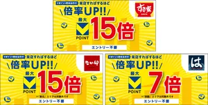 【最大15倍】すき家・なか卯・はま寿司でポイント爆増