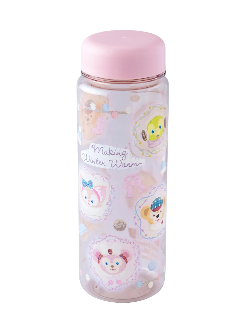 ダッフィー＆フレンズのピンクキャップ付きボトル