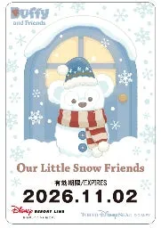 ダッフィーの雪だるまデザイン