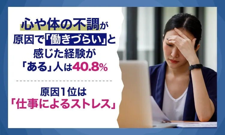 心や体の不調に関する統計を示すグラフィック