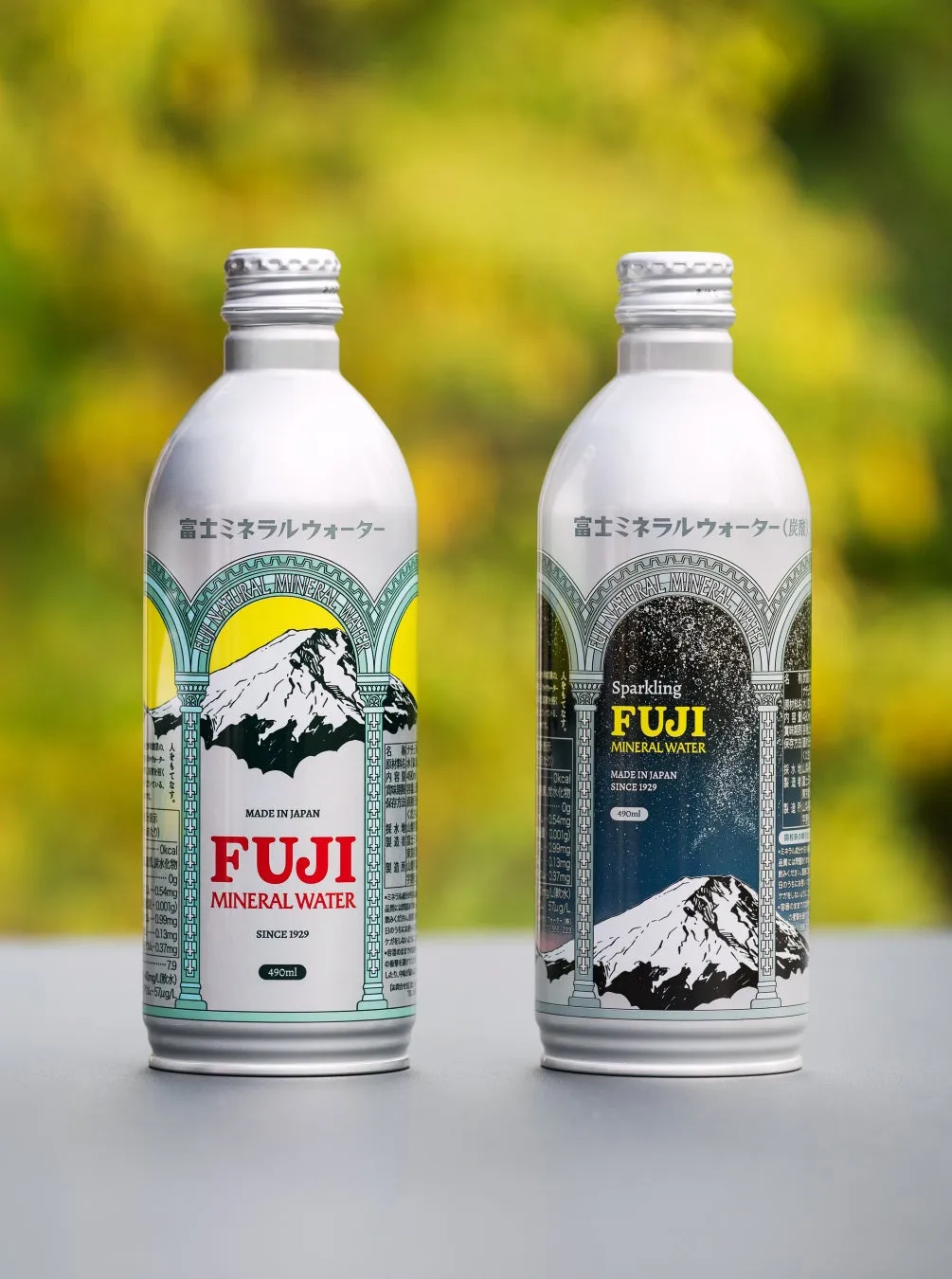 富士ミネラルウォーター スパークリングのアルミボトル缶