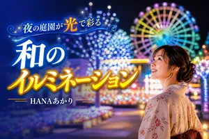 HANA・BIYORIで味わう「HANAあかり」癒やしの和イルミネーシ...
