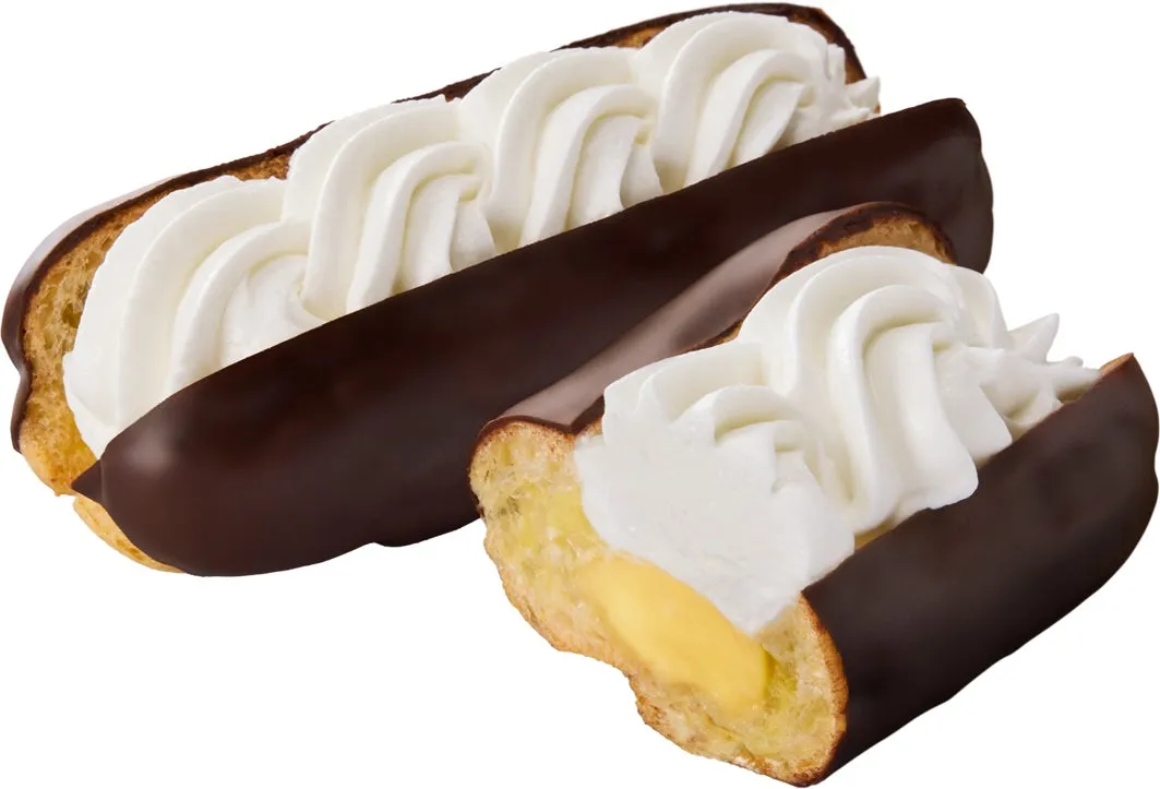 ホイップクリームとカスタードクリーム入りエクレア
