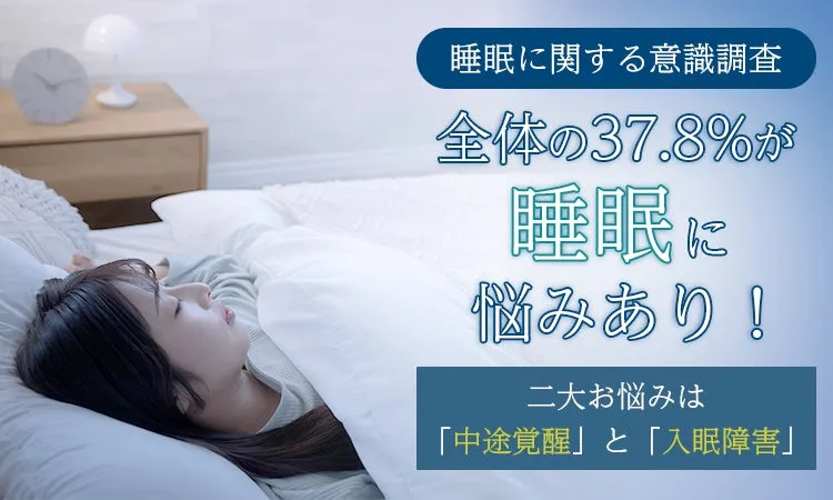 睡眠調査結果: 37.8%が睡眠に悩み