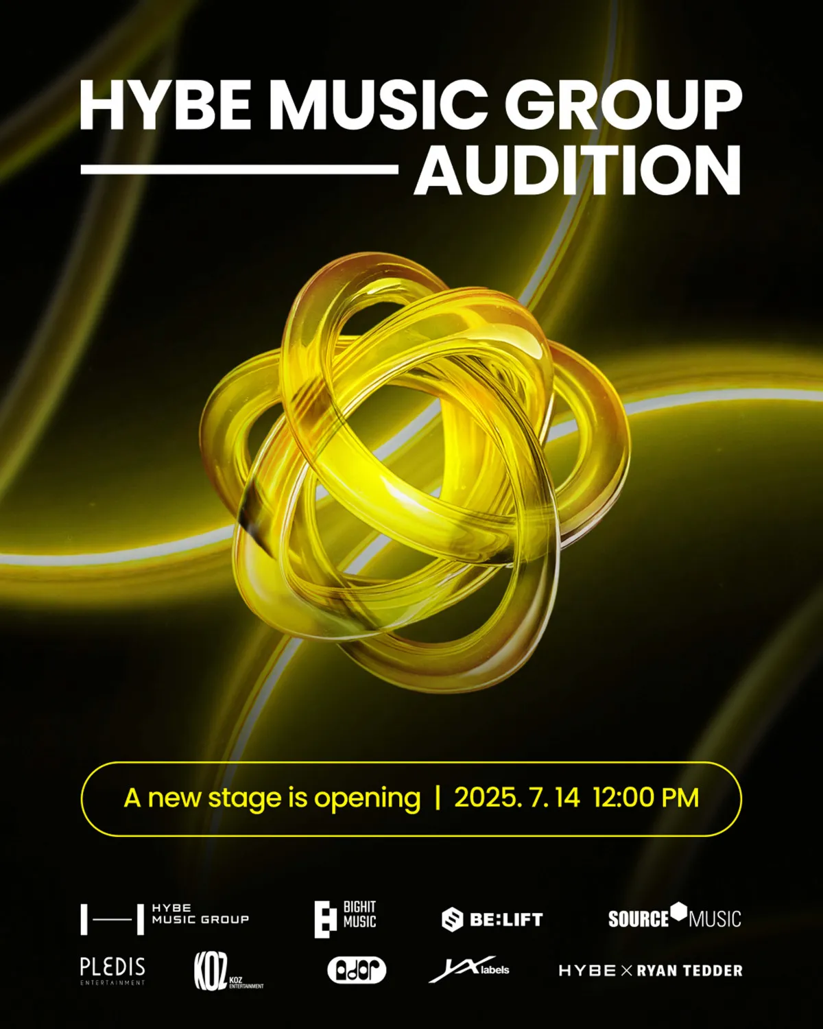 HYBE MUSIC GROUP、初の合同オーディション開催決定　8レーベルすべてに応募可能