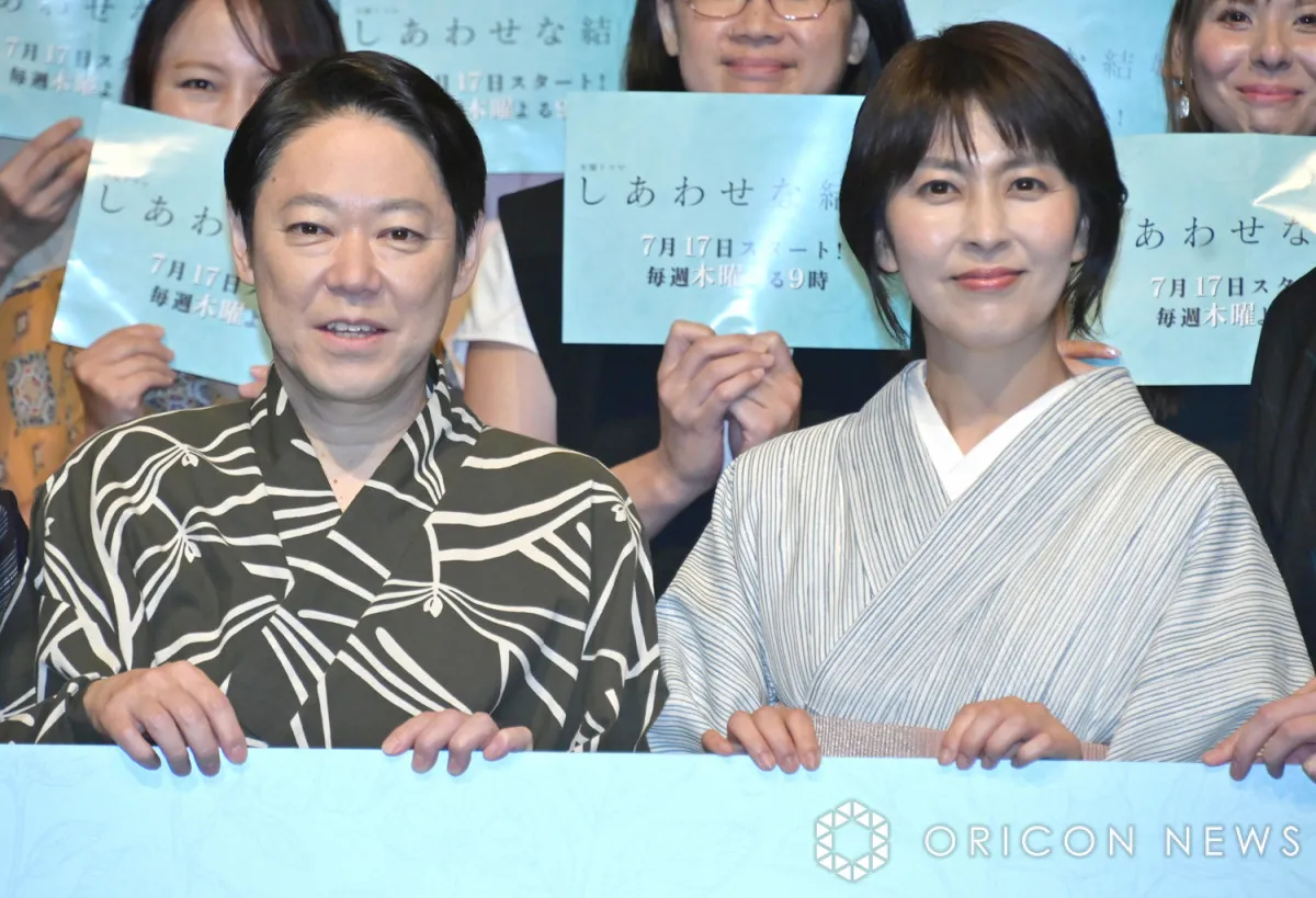 阿部サダヲ＆松たか子、10年ぶりの夫婦役　『しあわせな結婚』完成披露試写会の息ぴったり掛け合いに会場爆笑