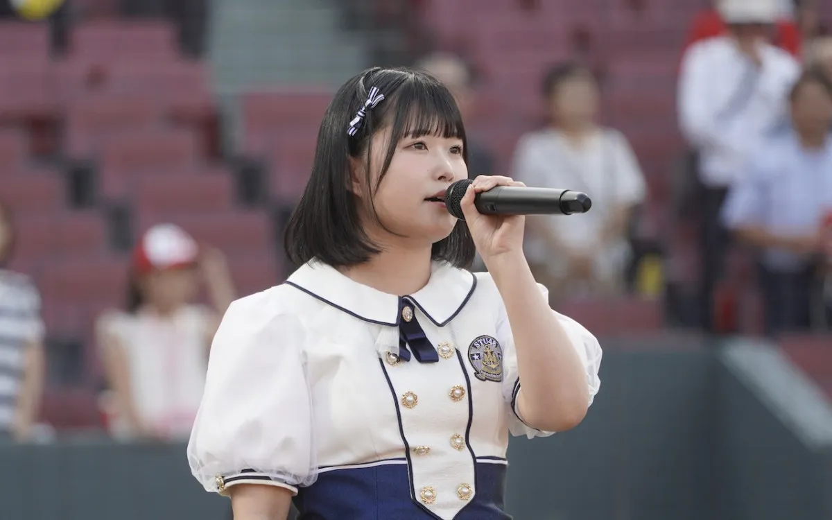 『千鳥の鬼レンチャン』で話題の歌うまメンバー・STU48・池田裕楽、広島カープ戦で国歌斉唱　緊張で「今の幻だった？」