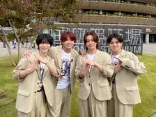 Travis Japan、国立競技場でルヴァンカップ決勝を観戦　試合直前ロッカールームにも潜入「宝の山だ！」