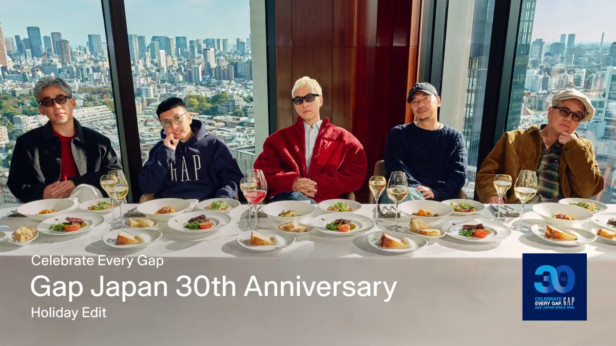 RIP SLYMEがGap日本上陸30周年記念コンテンツに登場　5人全員で“ホリデースタイル”を提案