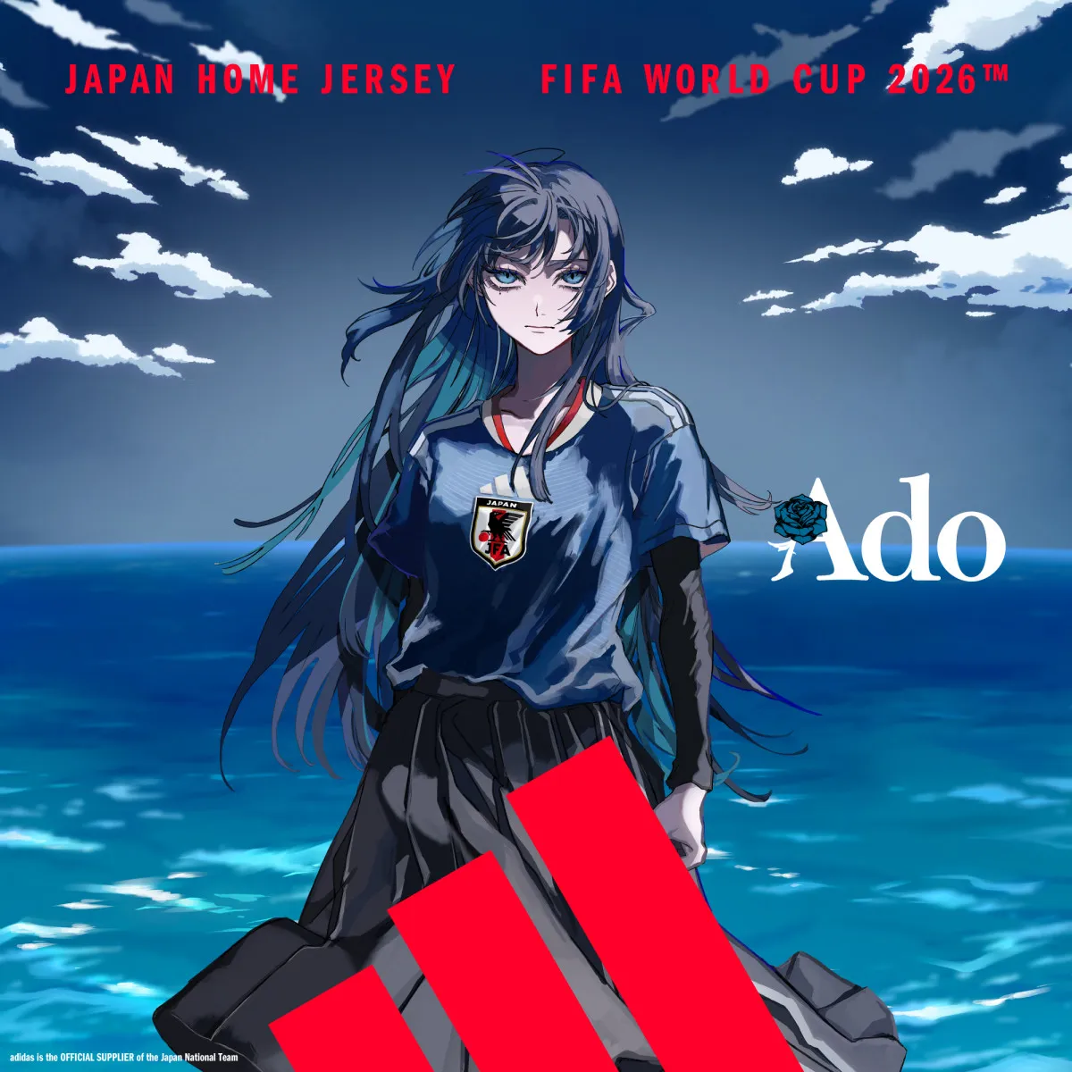 Ado、サッカー日本代表コラボ実現で大反響「ユニ着てる」　優勝に向けた「ユニフォームソング」制作