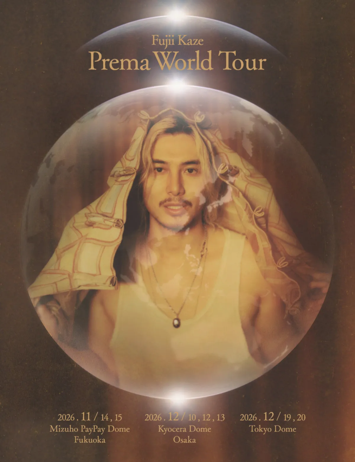 藤井 風、福岡・大阪・東京ドーム含むワールドツアー＆国内アリーナツアー決定　“至上の愛”を掲げて世界を巡る