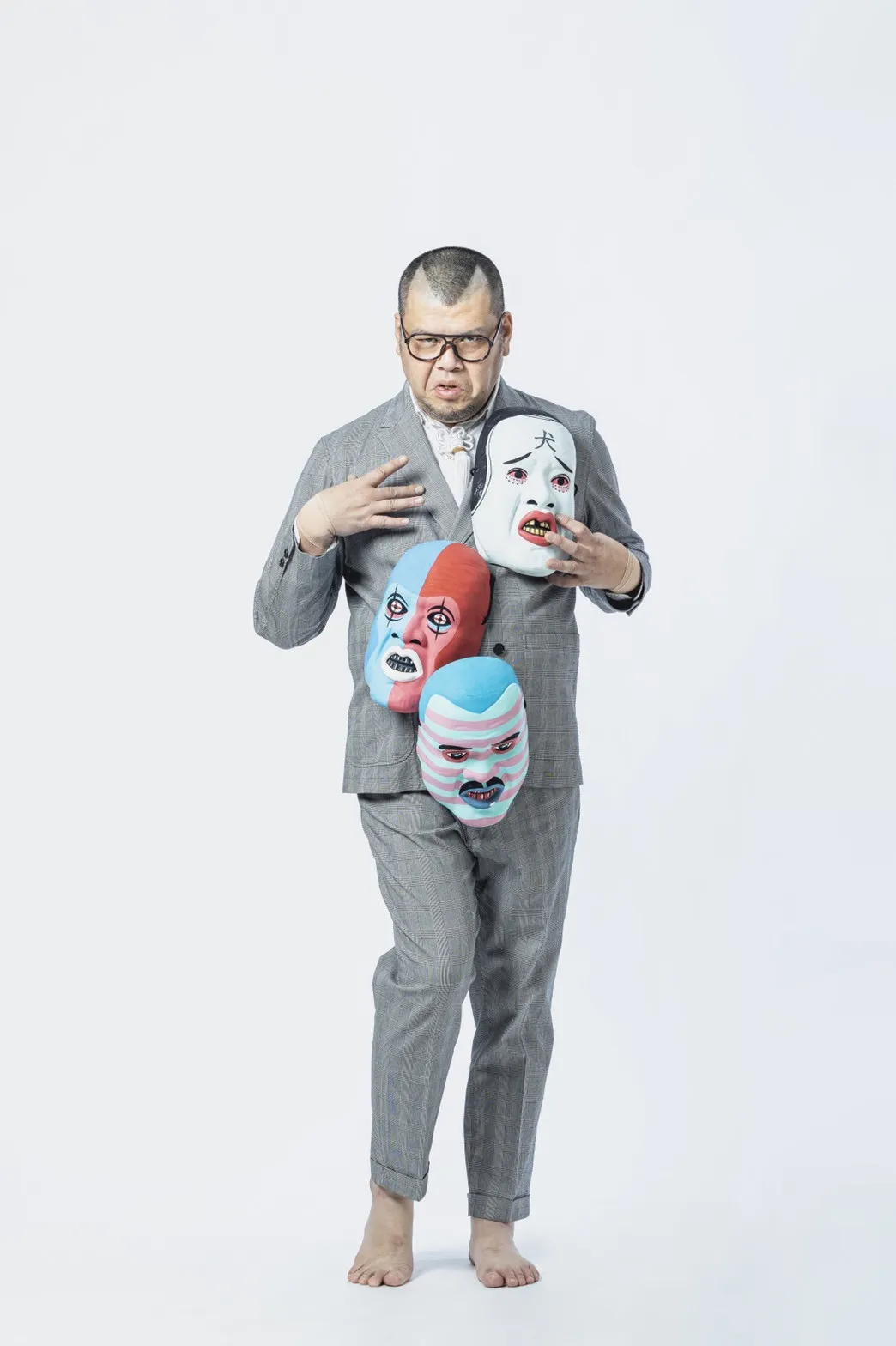 野性爆弾くっきー！アート新作を新春なんばで発表へ　京藍染師との合作