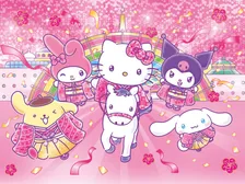 サンリオキャラクターたちと「マツケンサンバ」で新年をお祝い　コラボグッズ＆メニューも登場