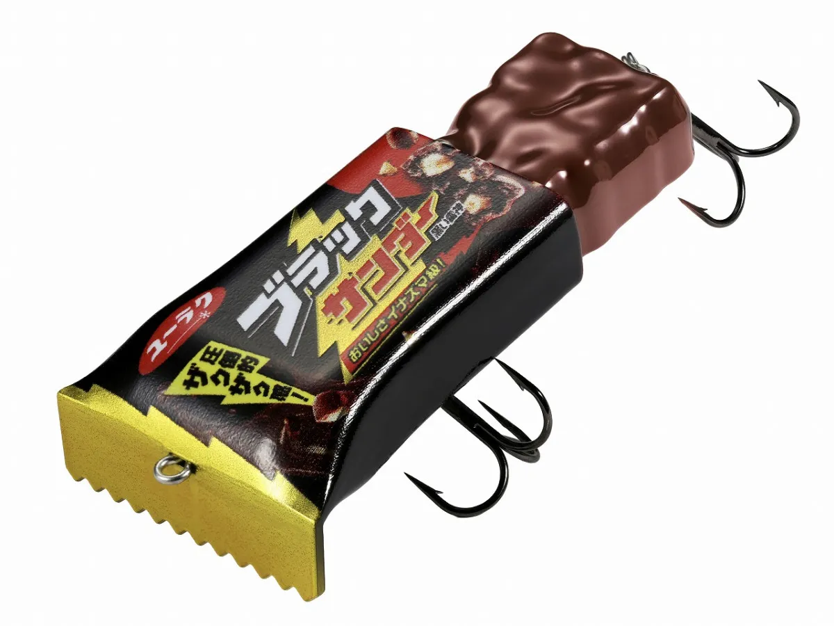 「ブラックサンダー」まさかルアー化　チョコバー形状そのまま「あのギザギザ」で独自の水噛み性能、水中動画も公開【詳細・価格】
