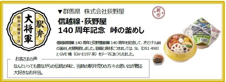 駅弁の“頂上”に『峠の釜めし』JR東日本が『駅弁味の陣2025』開催 1万2776票から選出