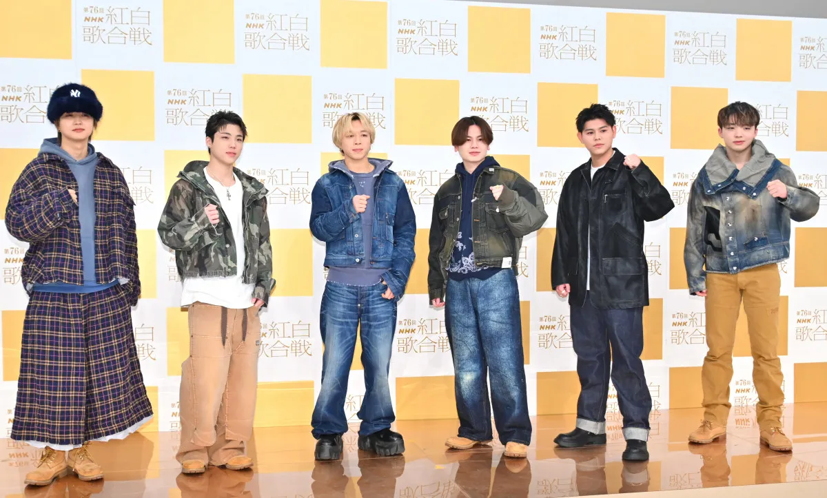 【紅白リハ】BE:FIRST、「夢中」歌唱に気合十分「歌1本でも魅せる」　写真撮影では渾身“かっこいいポーズ”披露