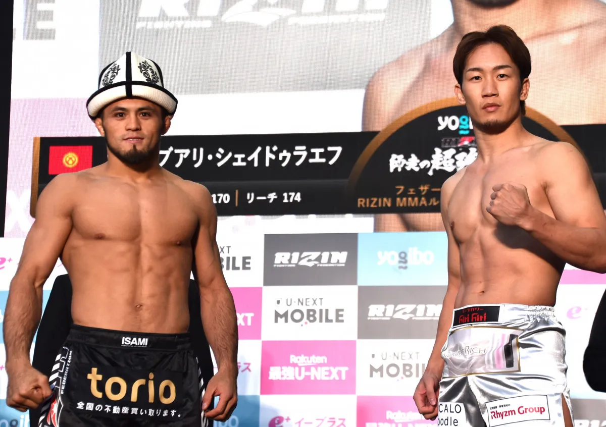 【RIZIN】シェイドゥラエフ＆朝倉未来が計量クリア「俺がド派手にKOして2025年を締めくくります」
