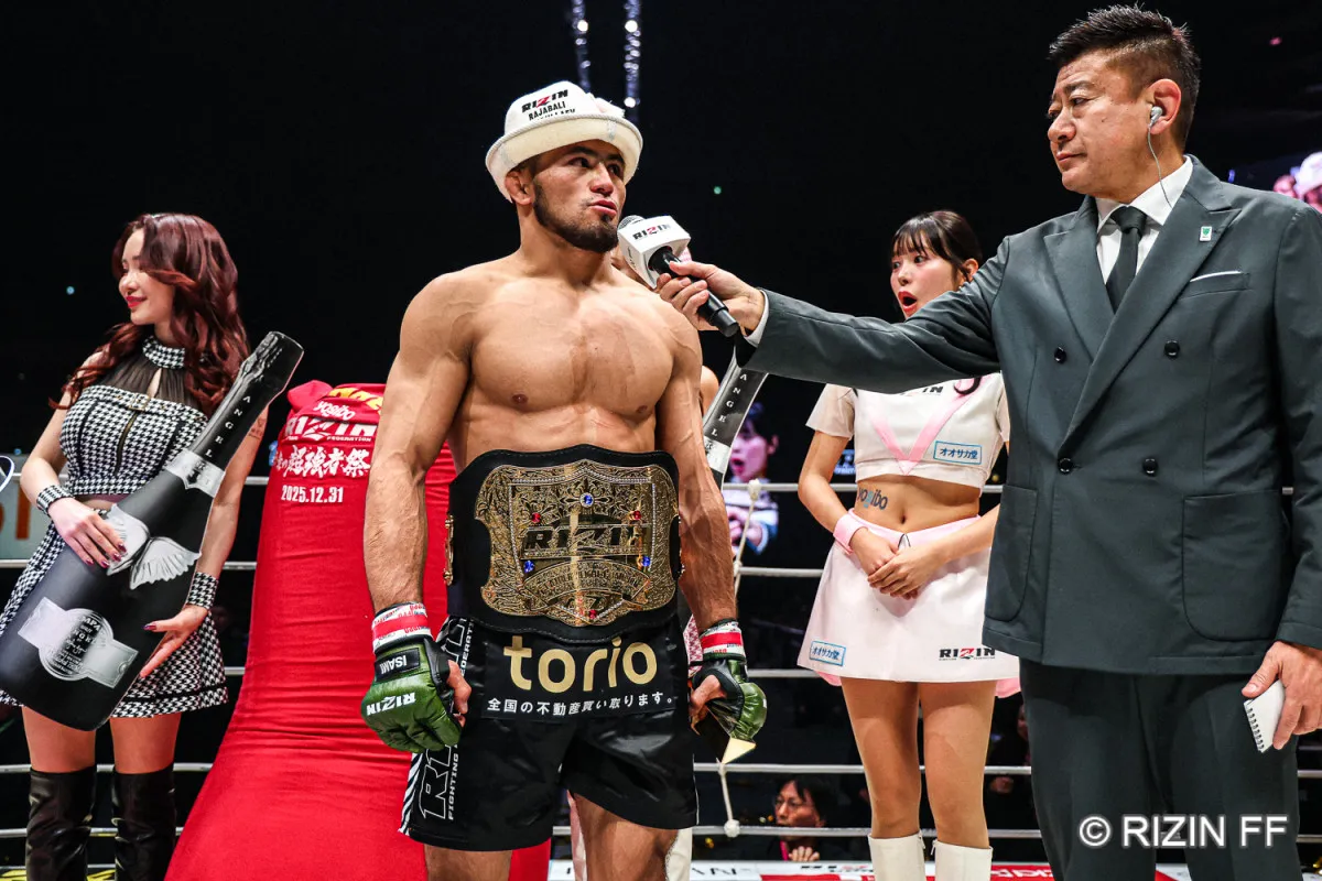 【RIZIN】シェイドゥラエフ「ノジモフが66kgベルトを狙うなら、私は71kgベルトを狙います」試合後マイク全文