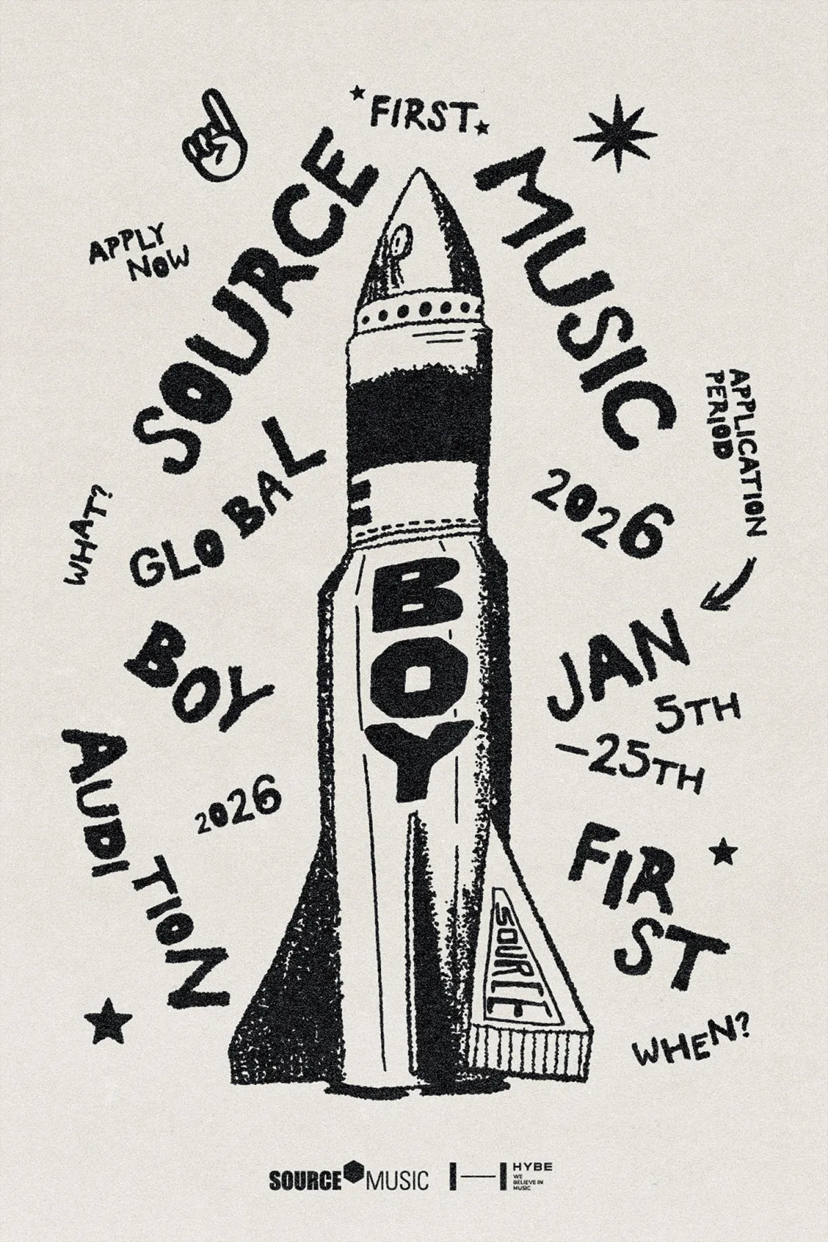 LE SSERAFIM所属・HYBE「SOURCE MUSIC」、初のボーイグループ結成へ　オーディション開催