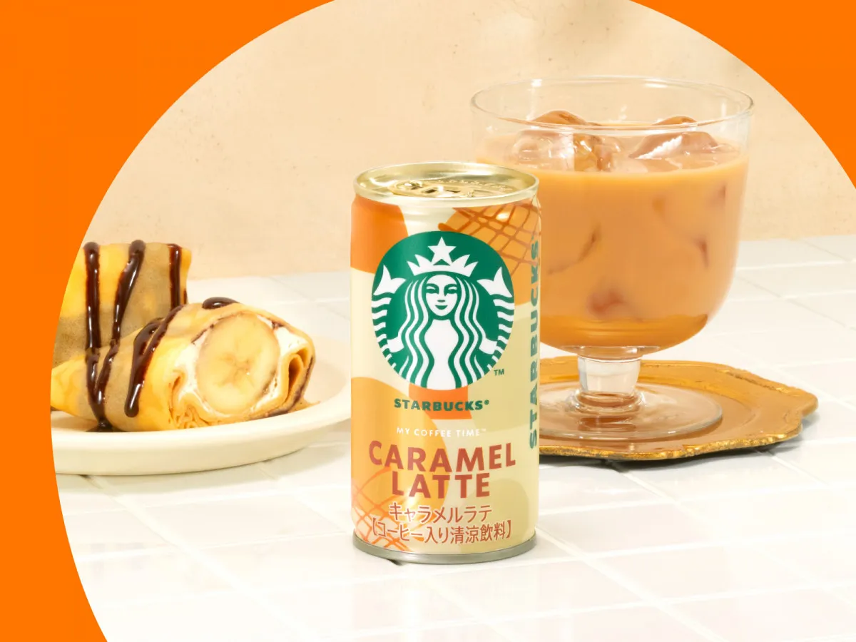 【きょうから】スタバショート缶に『キャラメルラテ』が仲間入り　まろやかなミルクとキャラメルの甘さを重ねた味わいに