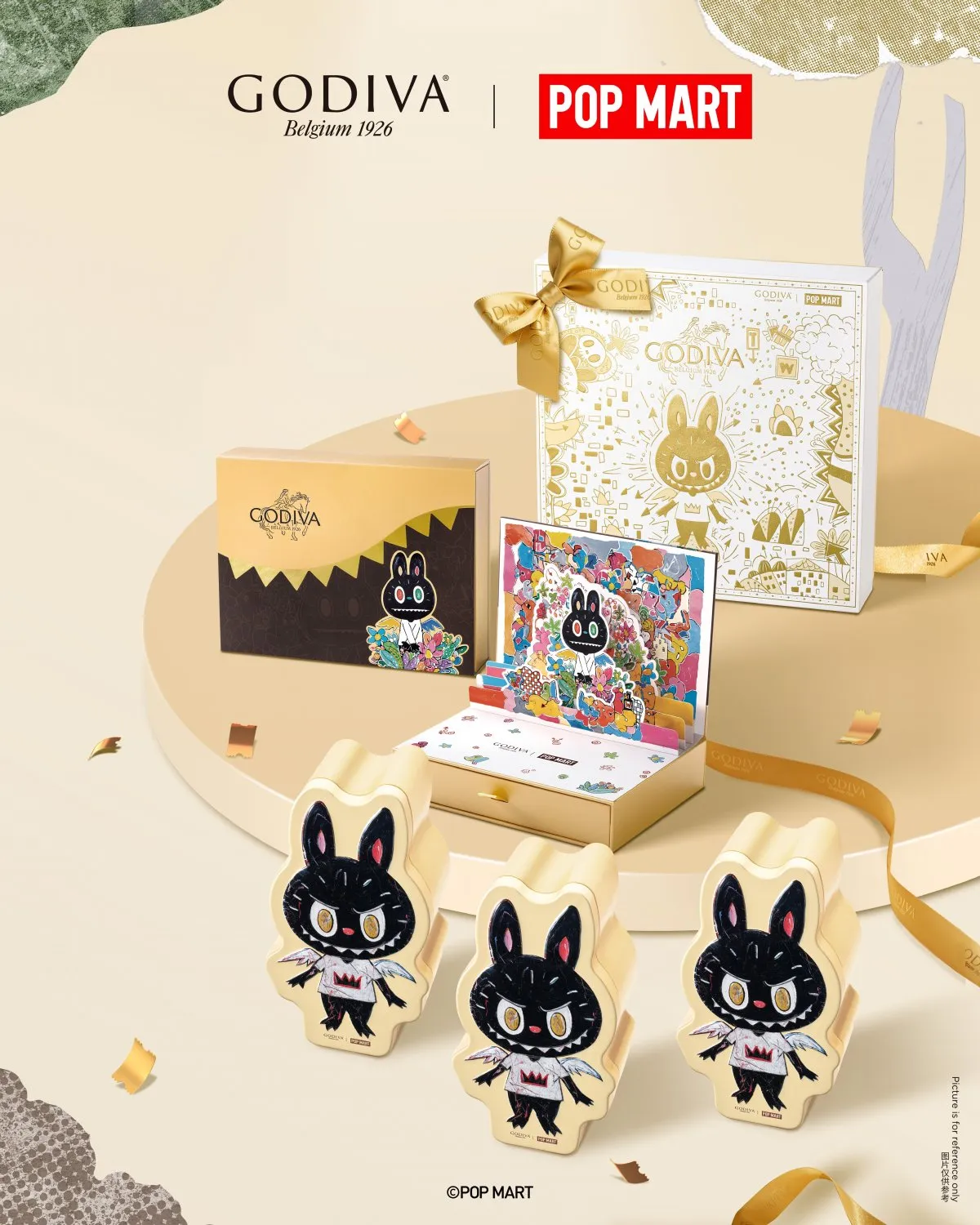 ゴディバが“ラブブ”とコラボ　濃厚チョコ＆ドリンク＆ソフトクリームでぜいたく体験