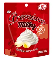 とろけるソースが楽しめるワンランク上のミルキー登場　生クリームを通常品の2倍配合した濃厚でリッチな味わい