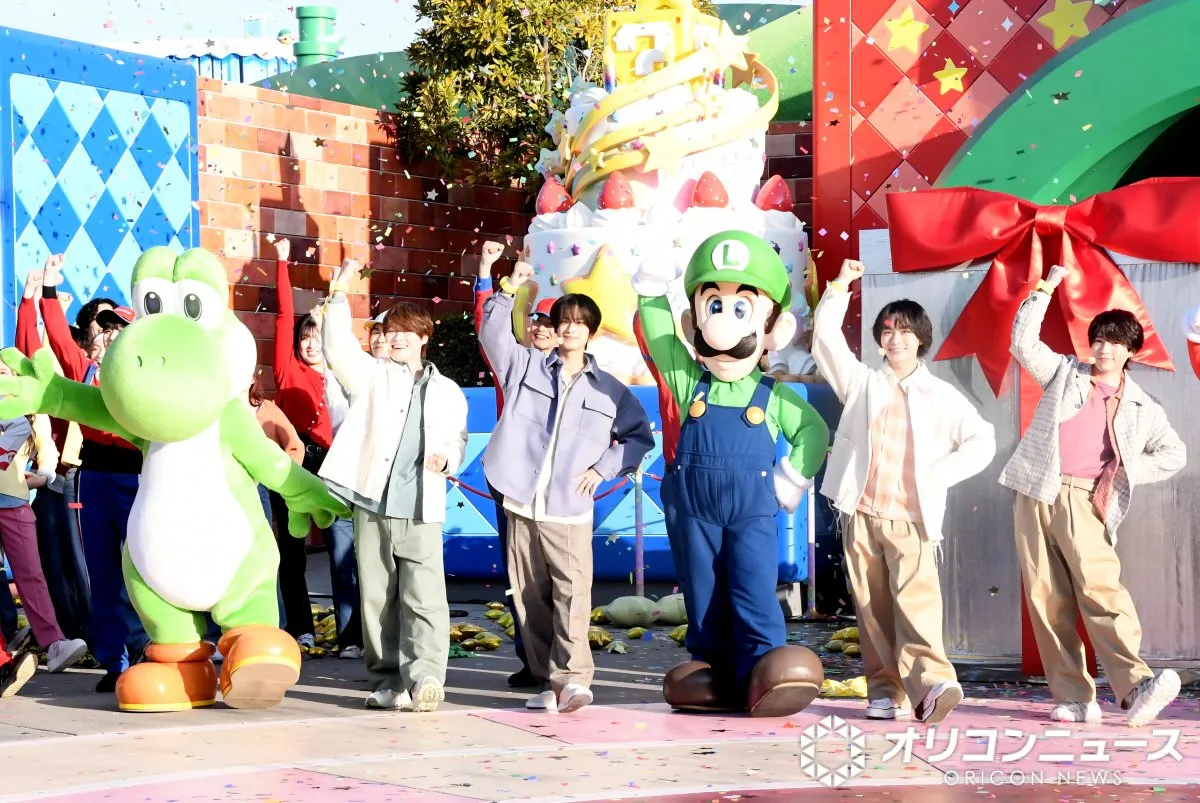 なにわ男子・大橋和也「私事なんですけども」“推し”と横並びで緊張　USJで貴重ショット実現