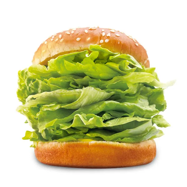ドムドムハンバーガー、レタス3分の1玉を使った『ほぼレタスバーガー』を限定発売「えっ…レタスだけ!?と思ったあなた、ご安心ください」　バンズの中には…