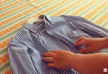 パパのユニクロシャツをリメイクしたら…圧巻の仕上がりに「もう魔法の手！」「甘辛バランスが絶妙！」