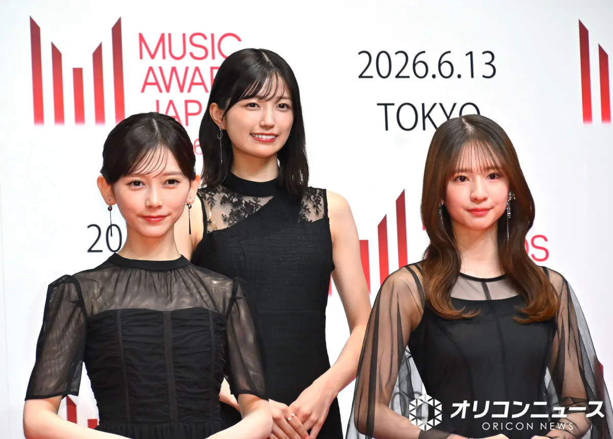 乃木坂46五百城茉央・池田瑛紗・菅原咲月、エレガントなブラックドレス姿　「MUSIC AWARDS JAPAN」エントリーに喜び