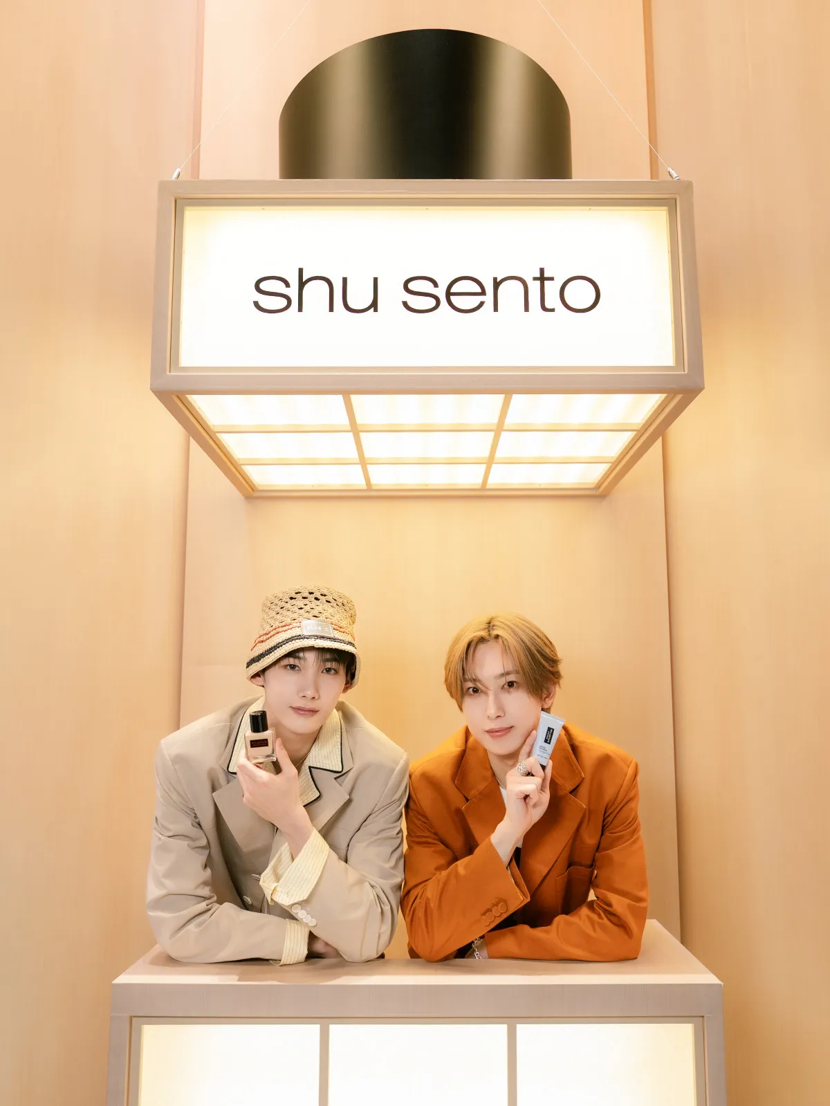 &TEAM・FUMA＆JO、“番頭”としてお出迎え「僕たちのオリジナルボイスから楽しんで」　「shu sento」来場