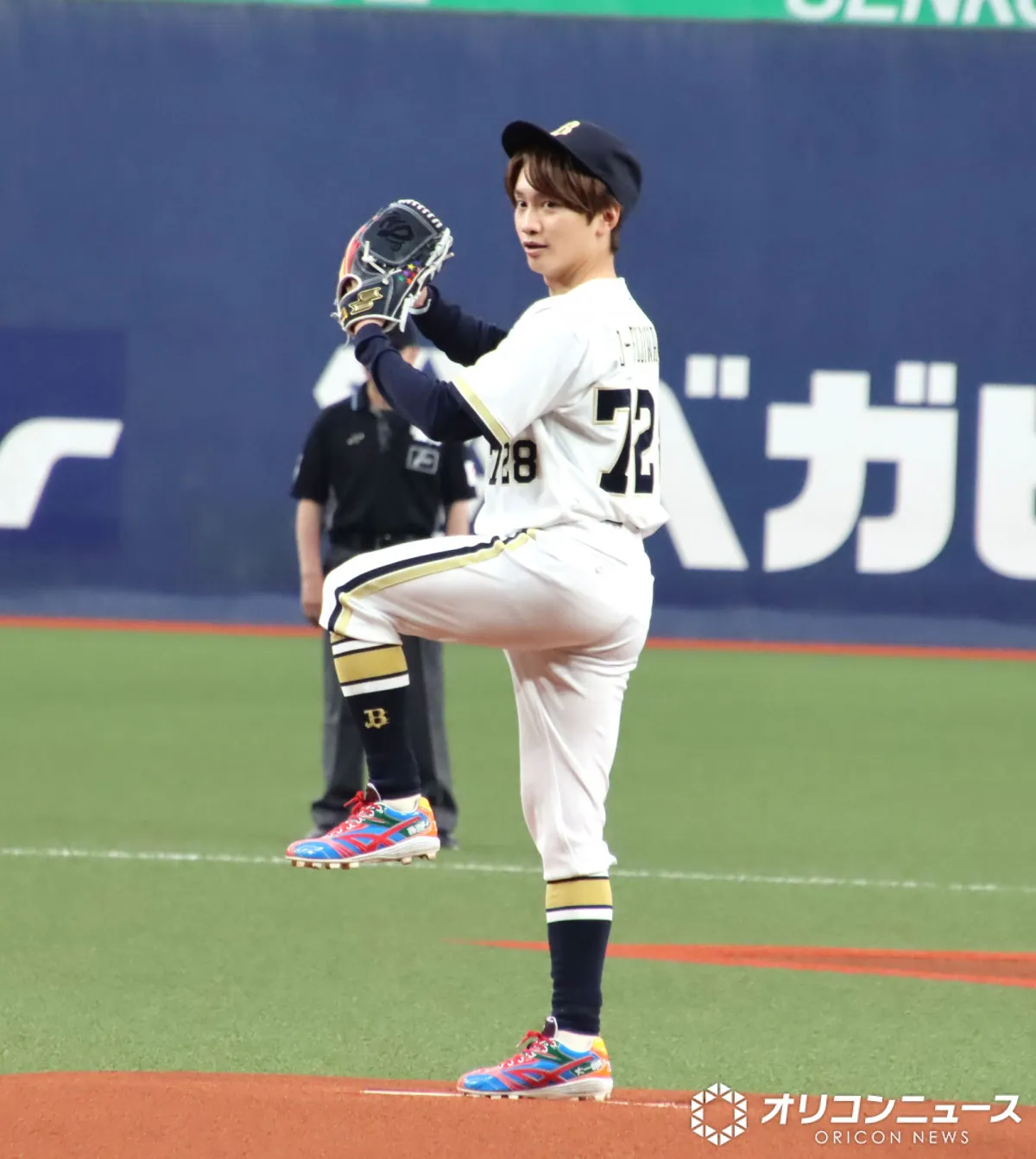 ”オリ党”藤原丈一郎、始球式「最多登板目指したい」今年は5年連続5回目「なかなかない記録をさせていただけている」