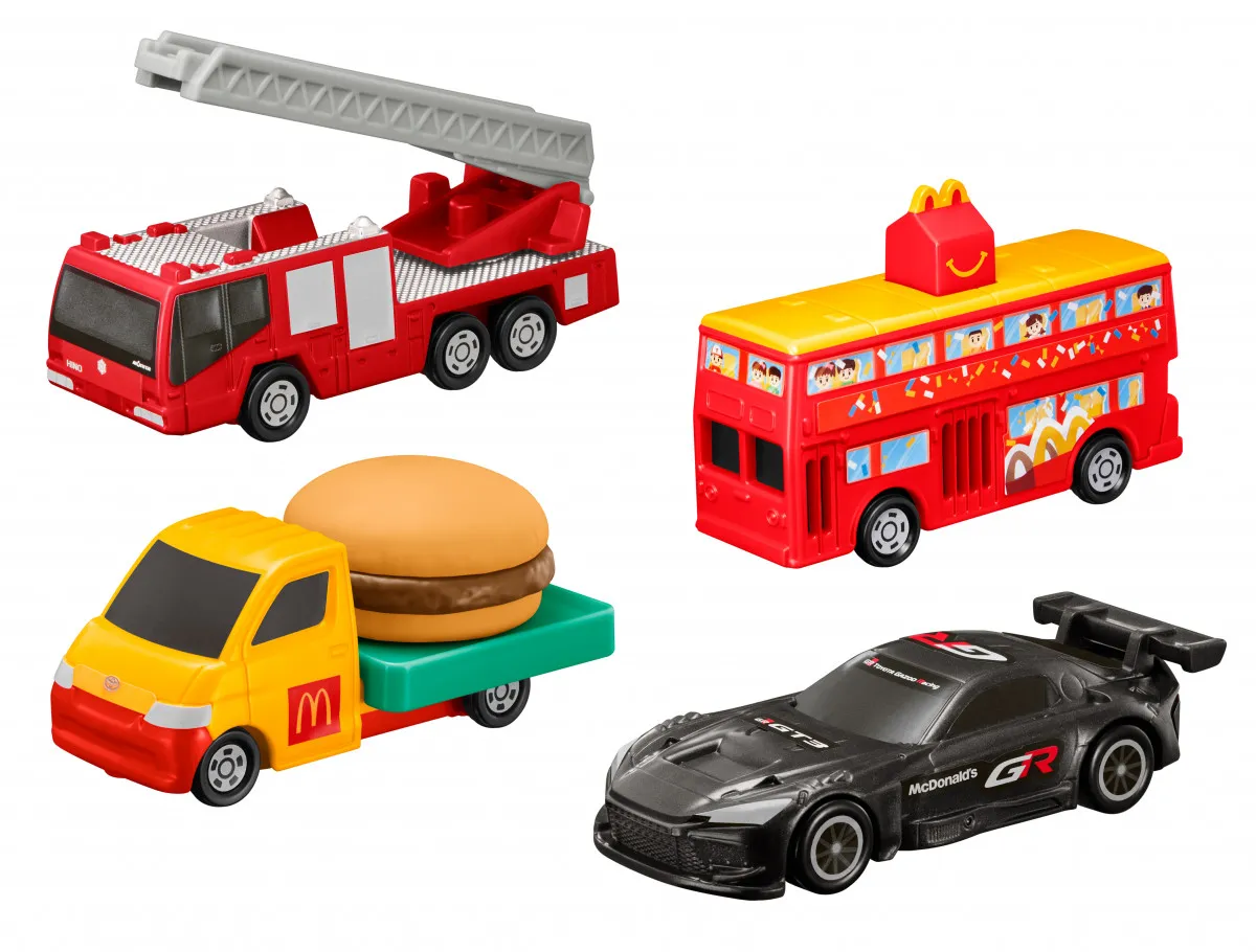 【きょうから】マクドナルド、ハッピーセット「トミカ」　開発車両「GR GT3」や“ハンバーガーカー”など全9種　週末プレゼントも実施