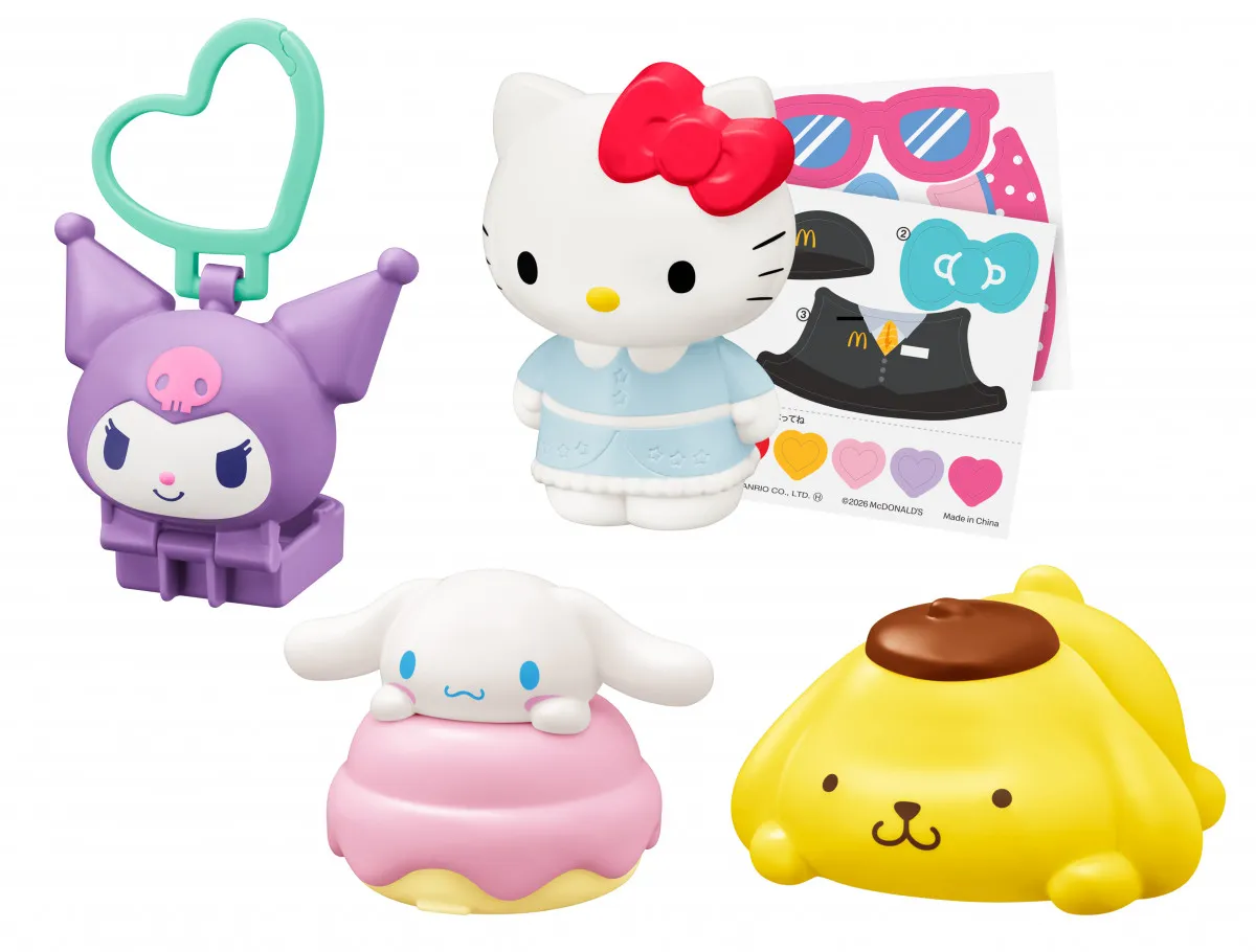 【きょうから】マクドナルド、ハッピーセット「サンリオ」　シナモロール＆クロミほか…日常づかいできる全9種　週末プレゼントも実施