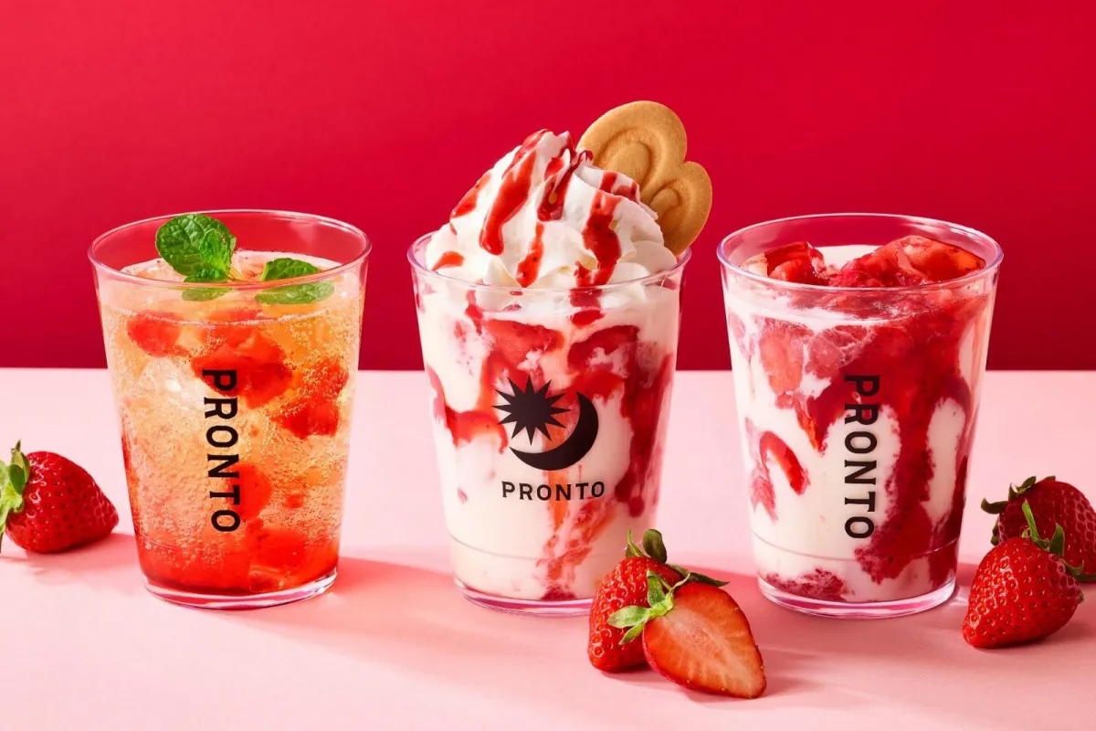 【きょうから】甘酸っぱいいちごが主役　プロントのいちご新作ドリンク2種登場