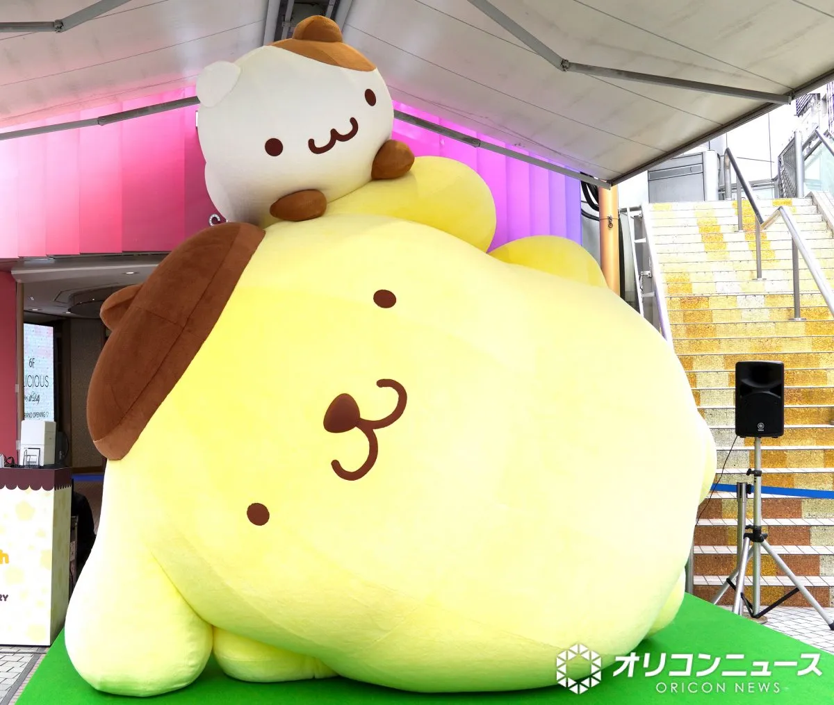 渋谷に“巨大ポムポムプリン”が登場　元気と癒しを届ける「きょうはむずかしいこと、しらんぷりん♪」